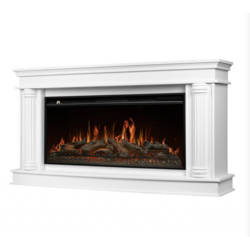 Каминокомплект: Очаг Royal Thermo Аврора RTFP/P-AR40LS, портал Олимпия 42/40/36 белый